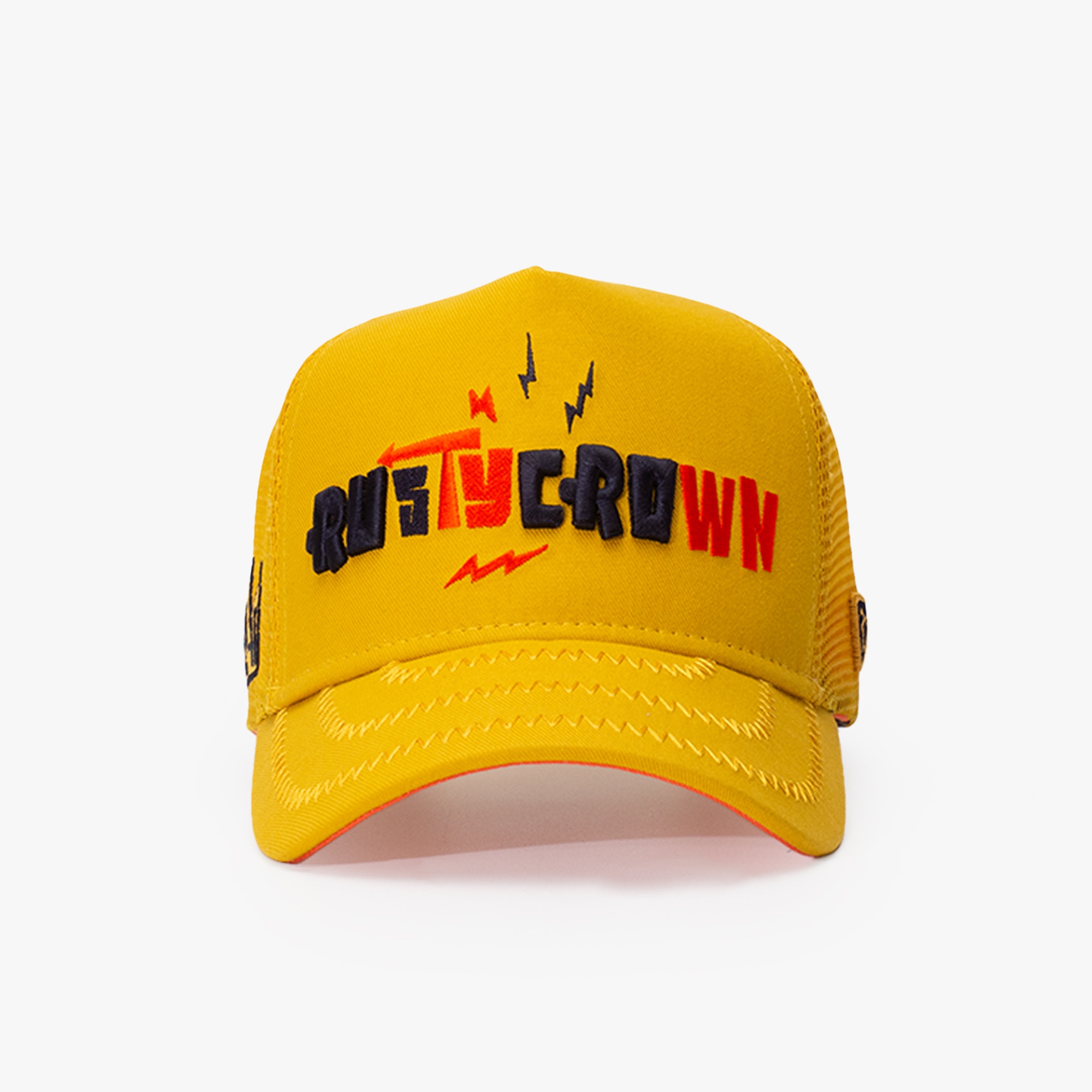 RustandRich Kadın Erkek Sarı Trucker Şapka-Urban Collection-Rusty Crown