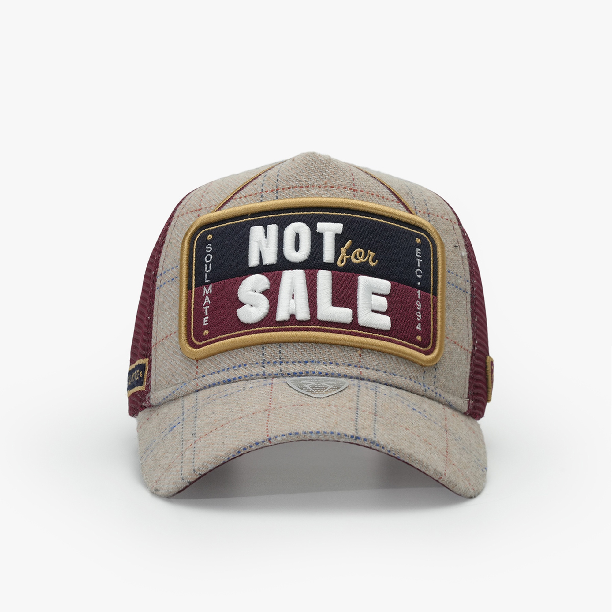 RustandRich Kadın Erkek Bordo Trucker Şapka-Motto Collection-Not For Sale