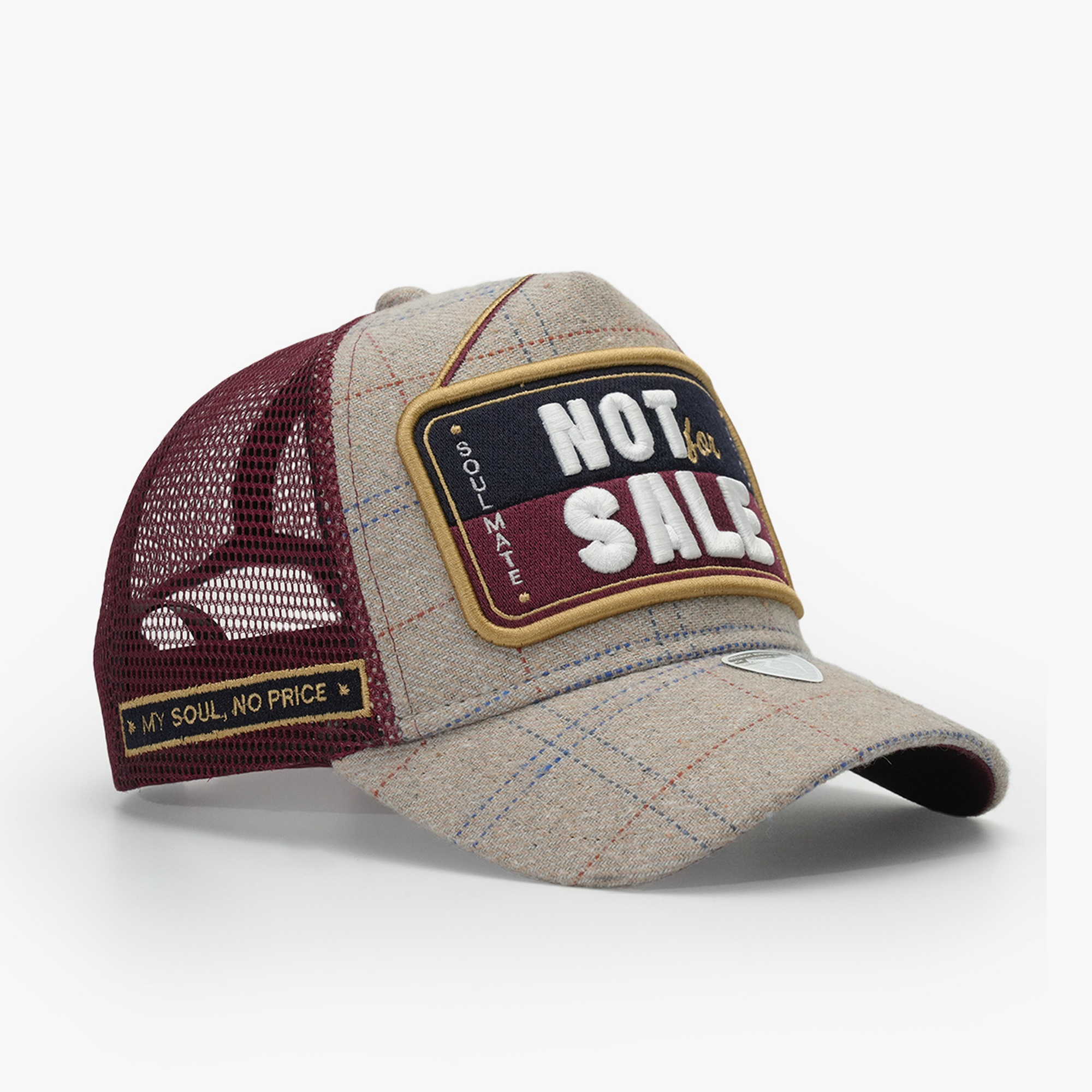 RustandRich Kadın Erkek Bordo Trucker Şapka-Motto Collection-Not For Sale