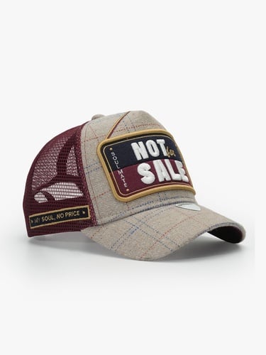  RustandRich Kadın Erkek Bordo Trucker Şapka-Motto Collection-Not For Sale