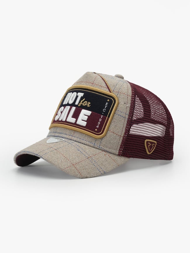  RustandRich Kadın Erkek Bordo Trucker Şapka-Motto Collection-Not For Sale