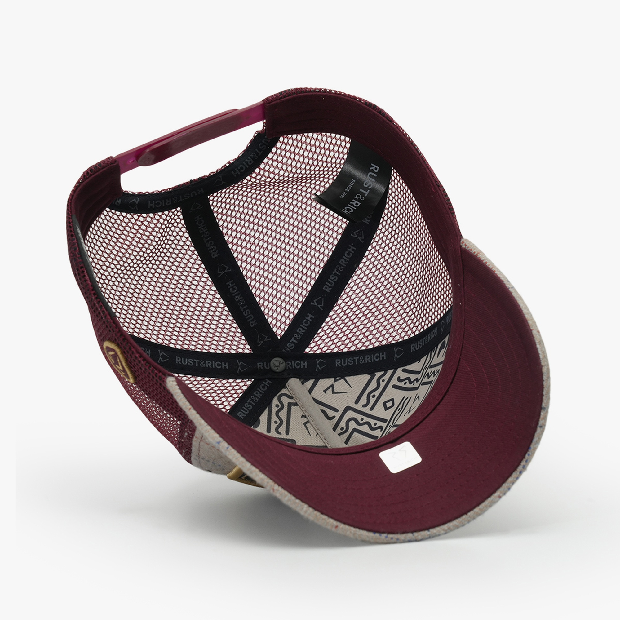 RustandRich Kadın Erkek Bordo Trucker Şapka-Motto Collection-Not For Sale