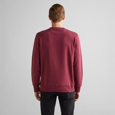  GANT Erkek Bordo Regular Fit Bisiklet Yaka Logolu Sweatshirt