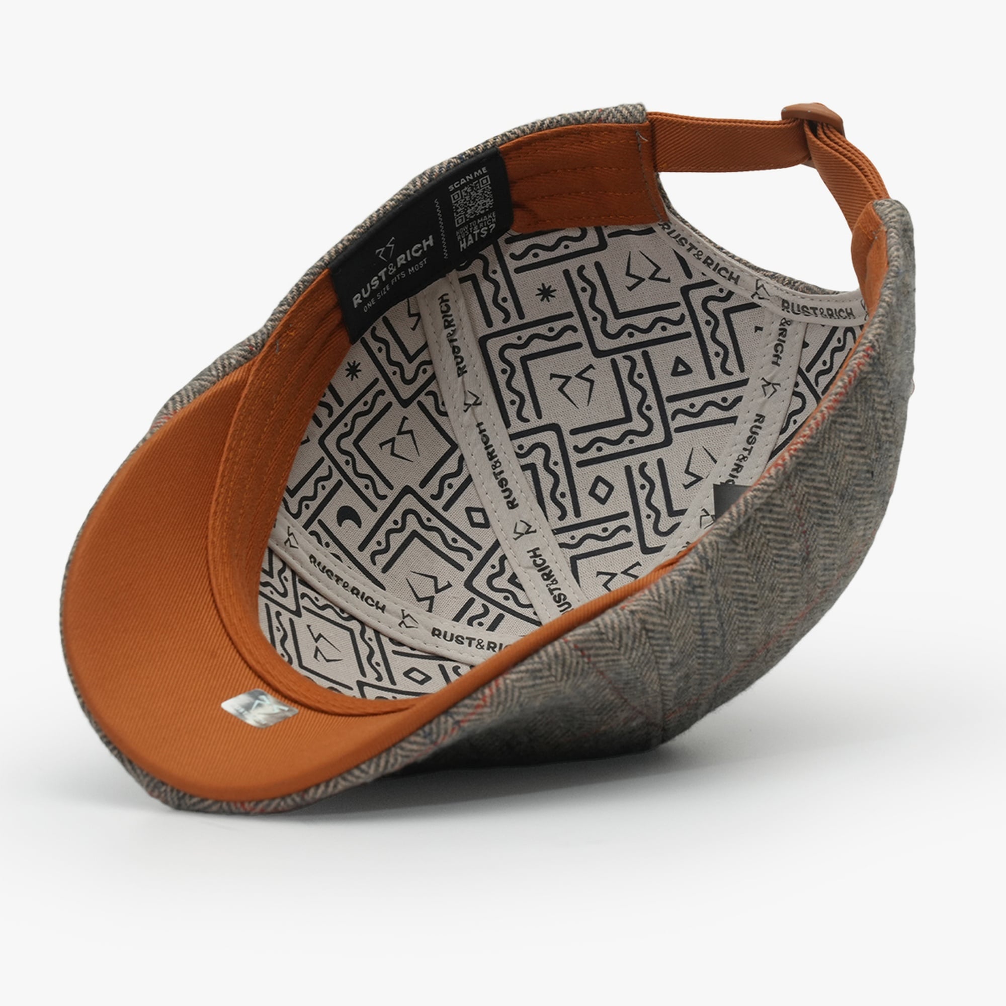 RustandRich Kadın Erkek Gri Casket Şapka-Premium Collection-Royalty