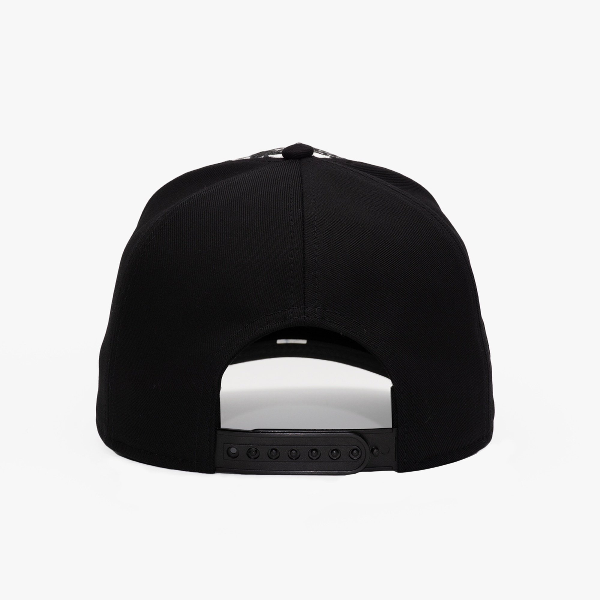 RustandRich Kadın Erkek Siyah/Beyaz Baseball Şapka-Curved Visor-Art Collection-Doodle Monkey