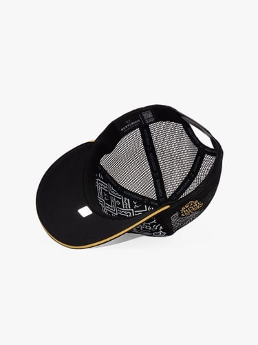  RustandRich Kadın Erkek Siyah Baseball Şapka-Curved Visor-Art Collection-Doodle Monkey