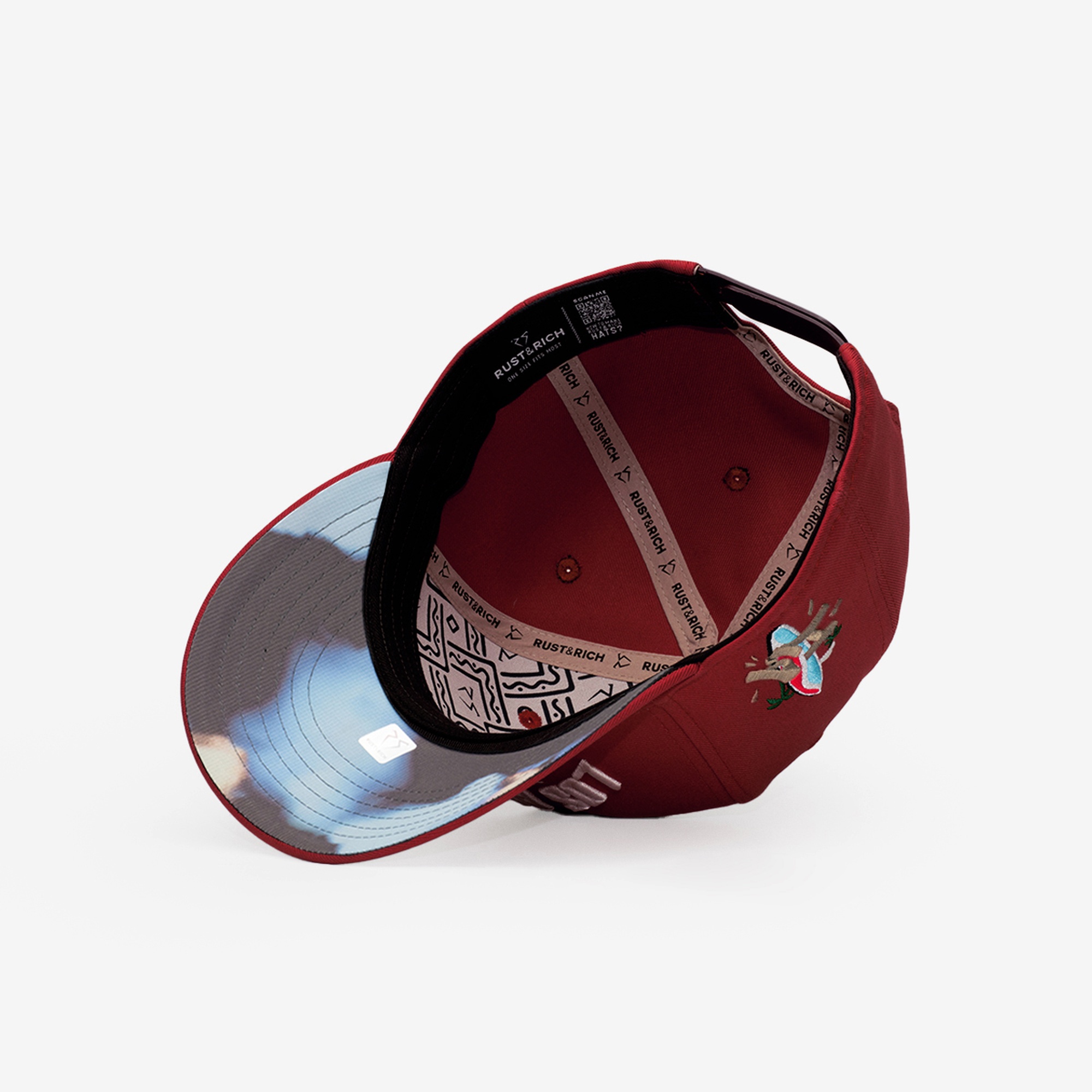 RustandRich Kadın Erkek Kırmızı Baseball Şapka-Curved Visor-City's Collection-Los Angeles