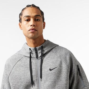  Nike Therma-Fit Full-Zip Erkek Gri Hoodie