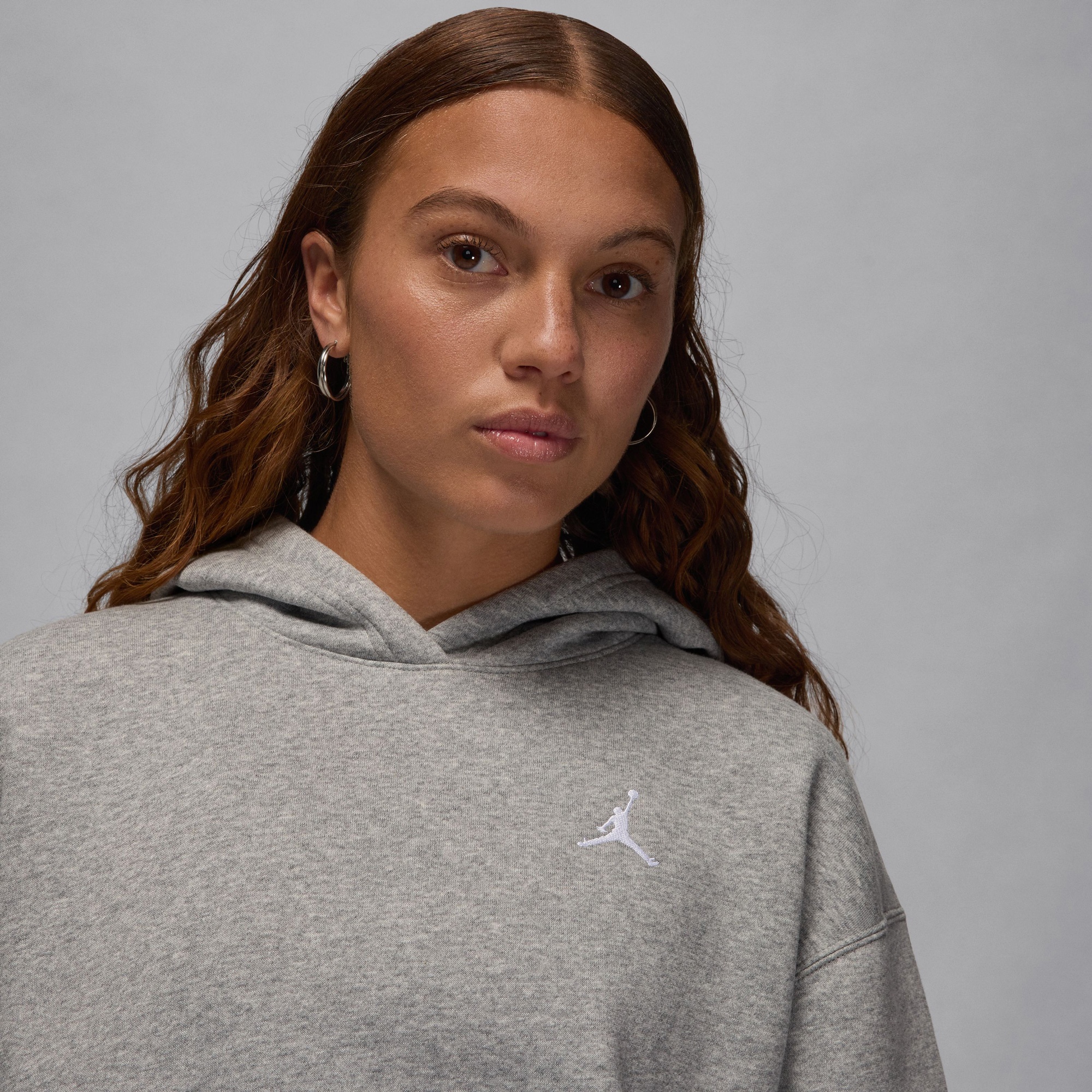 Jordan Brooklyn Fleece Kadın Gri Sweatshirt