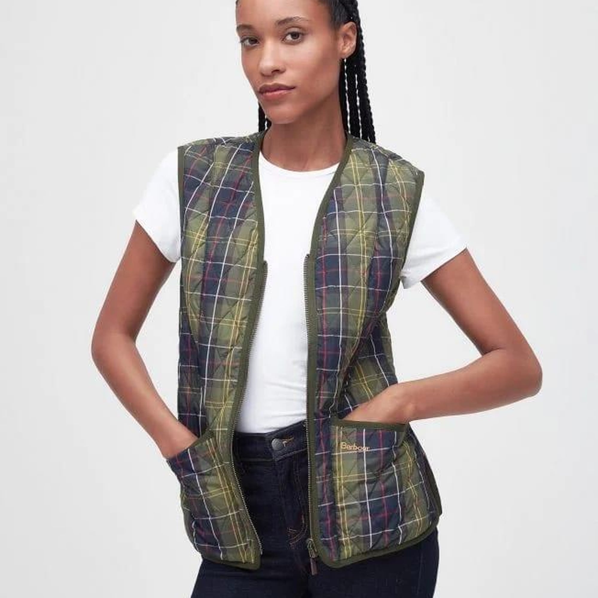 Barbour Tartan Betty İçlik-Yelek - Beadnell Ceketler İle Uyumludur