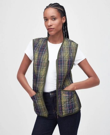  Barbour Tartan Betty İçlik-Yelek - Beadnell Ceketler İle Uyumludur