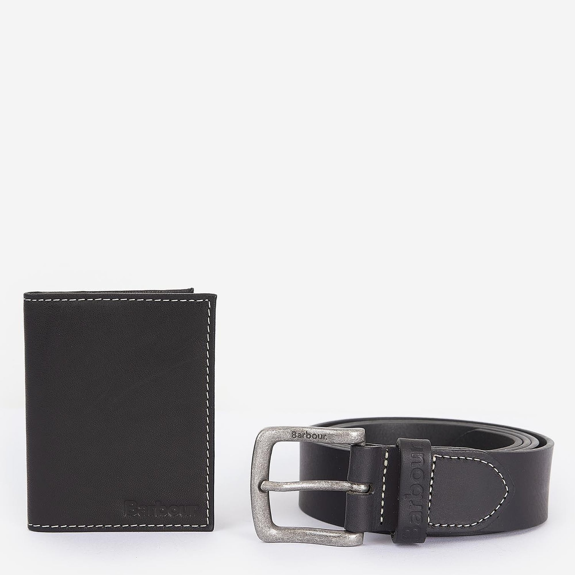 Barbour Billfold Deri Kemer & Cüzdan Hediye Seti