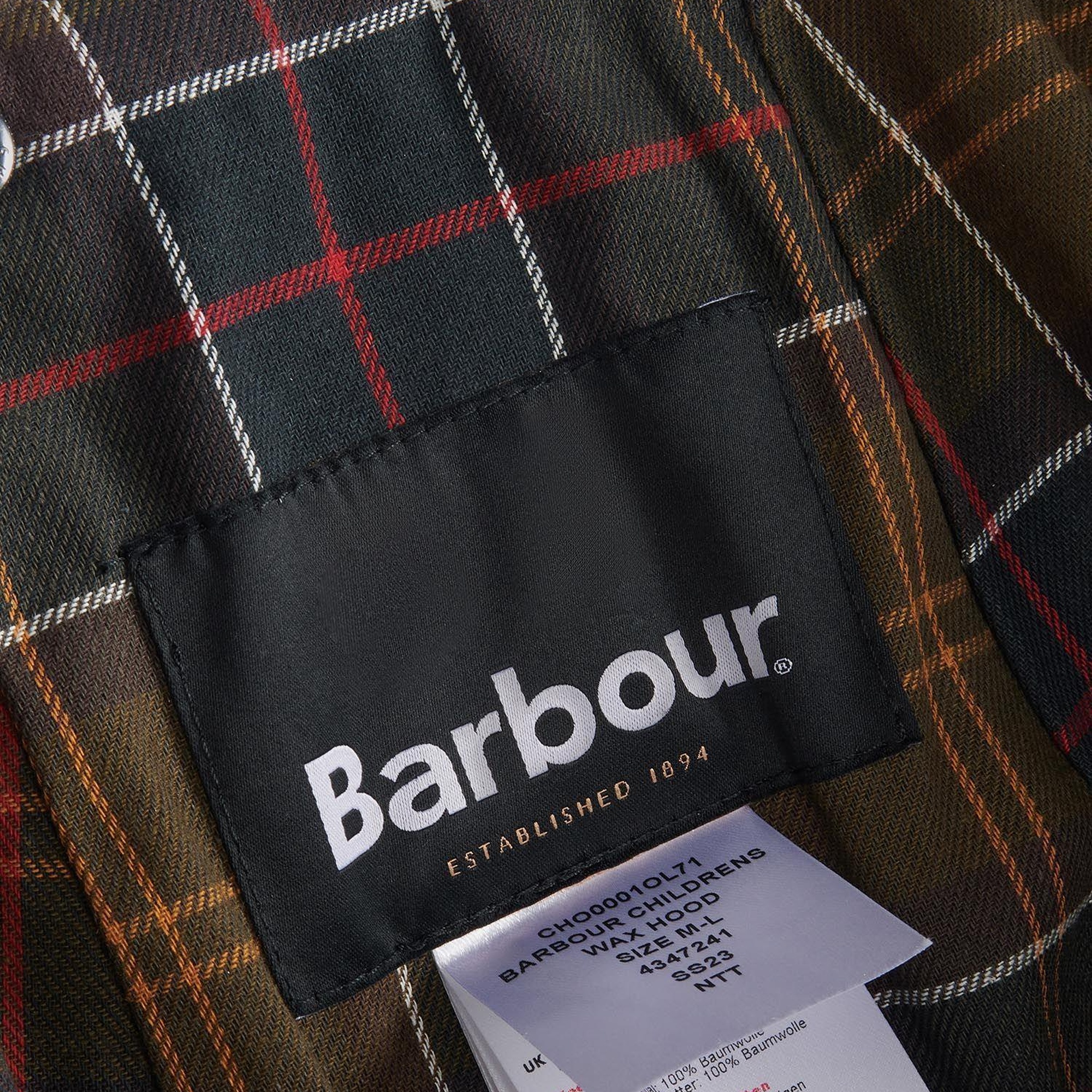 Barbour Childrens Yağlı Kapüşon