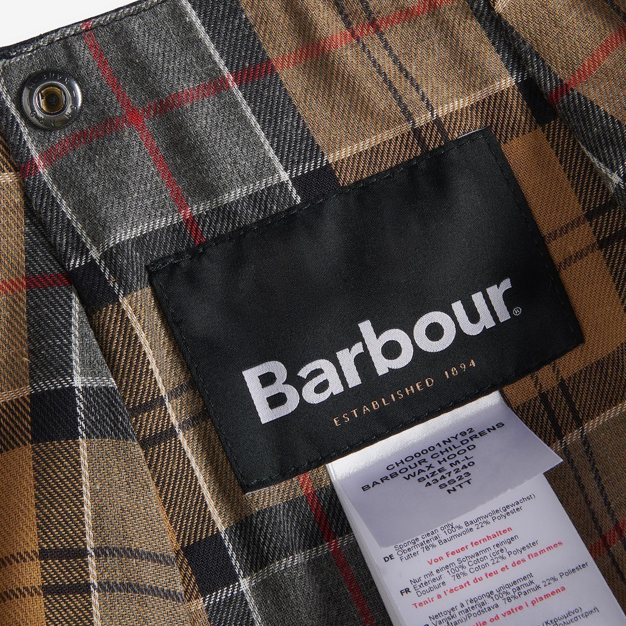 Barbour Childrens Yağlı Kapüşon