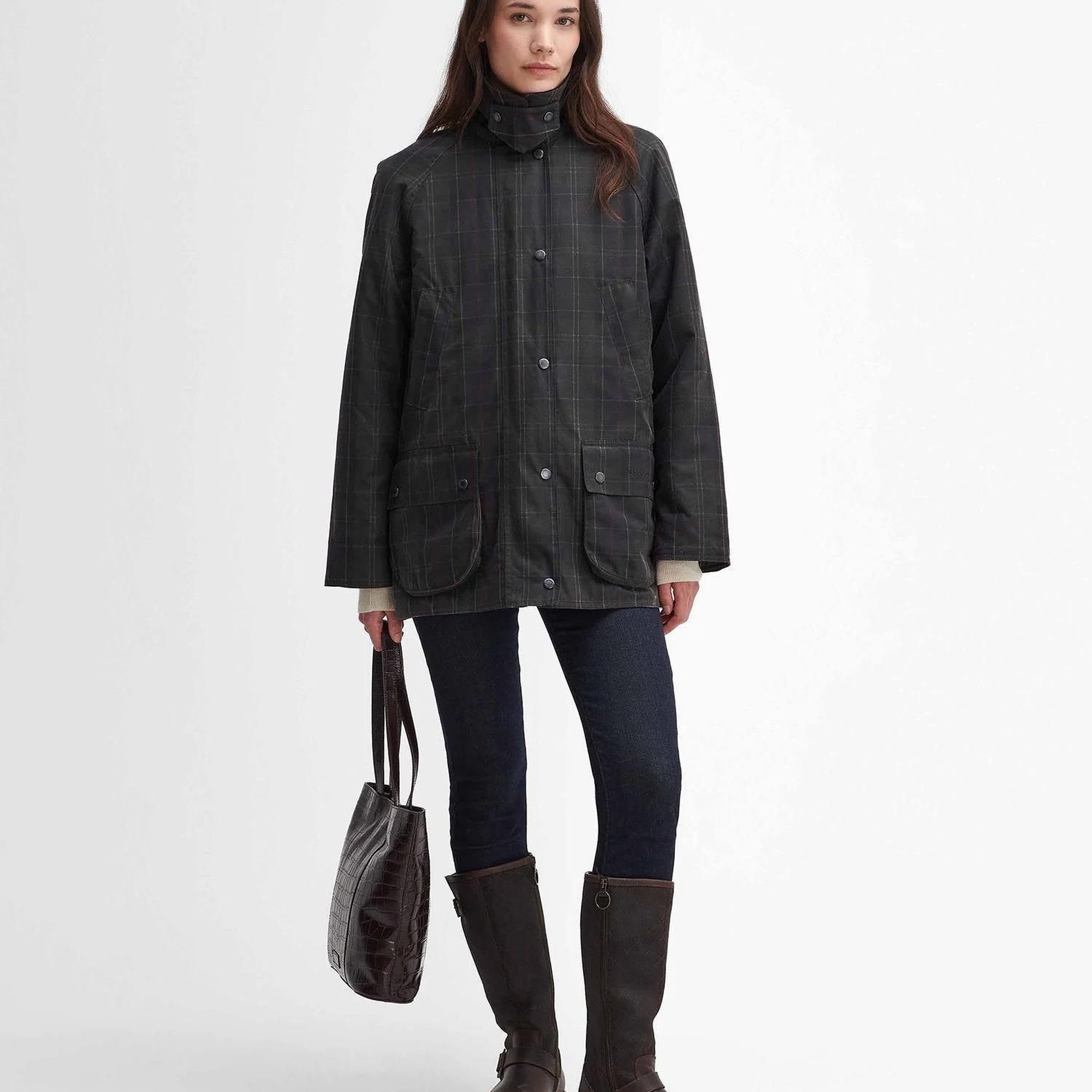 Barbour Tartan Ashby Yağlı Ceket