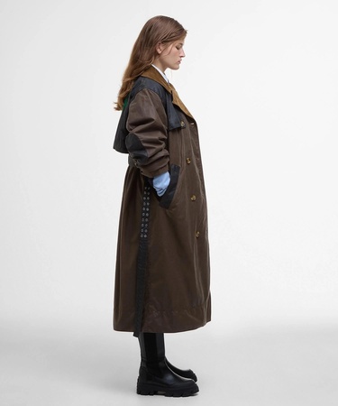  Barbour x GANNI Yağlı Trench Ceket