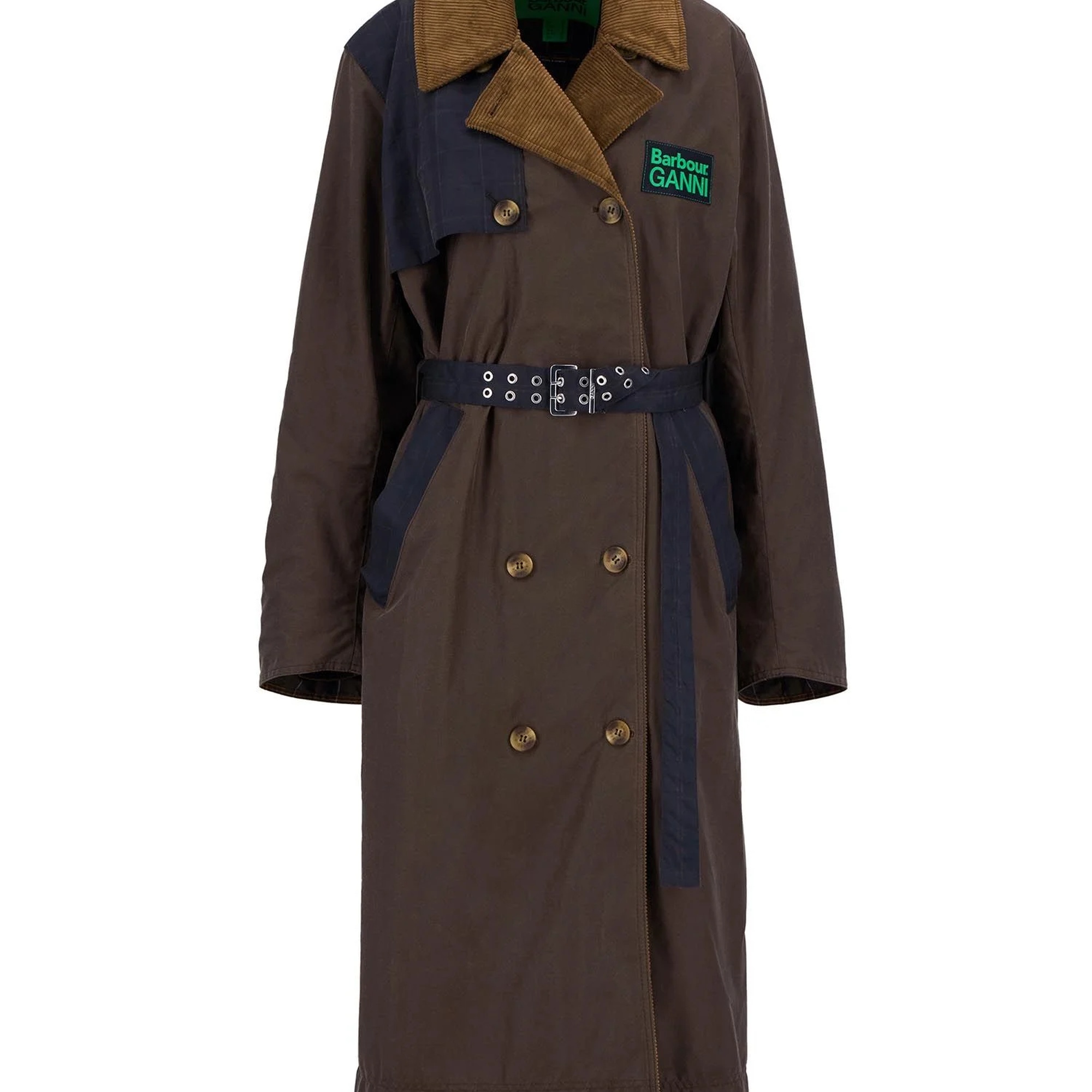 Barbour x GANNI Yağlı Trench Ceket