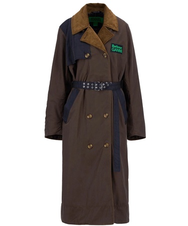  Barbour x GANNI Yağlı Trench Ceket