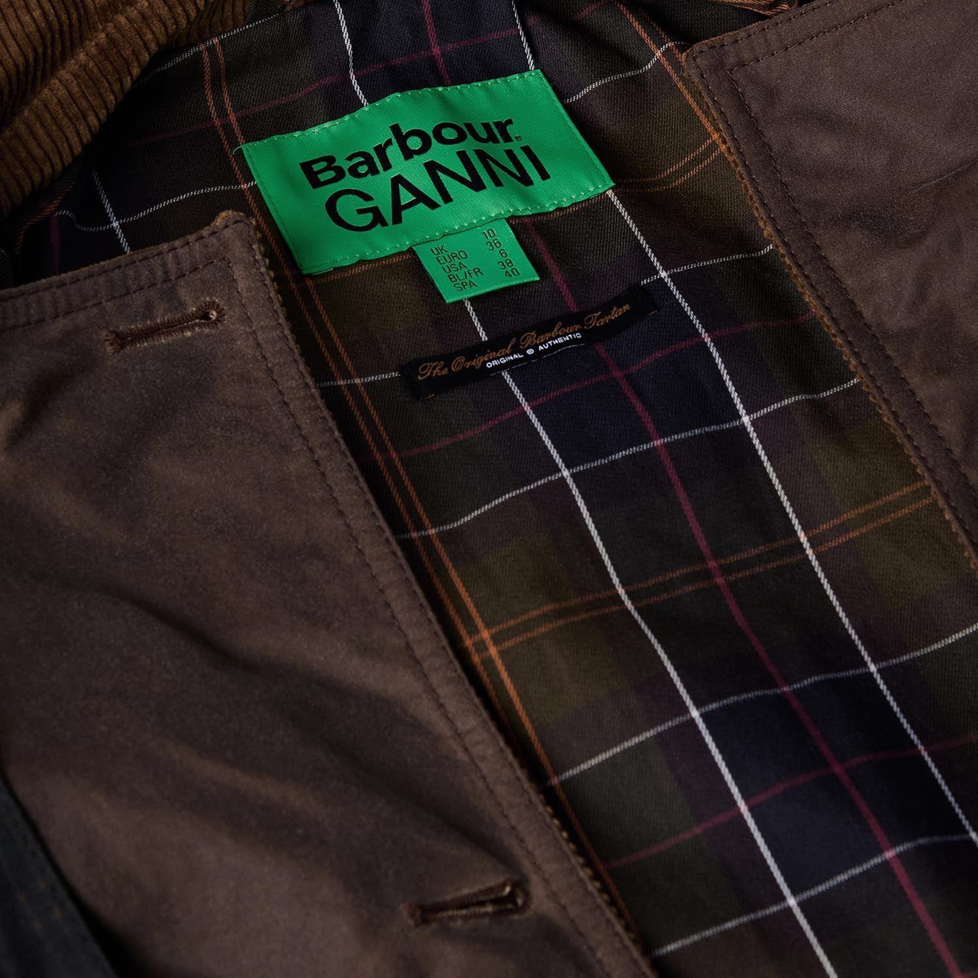 Barbour x GANNI Yağlı Trench Ceket