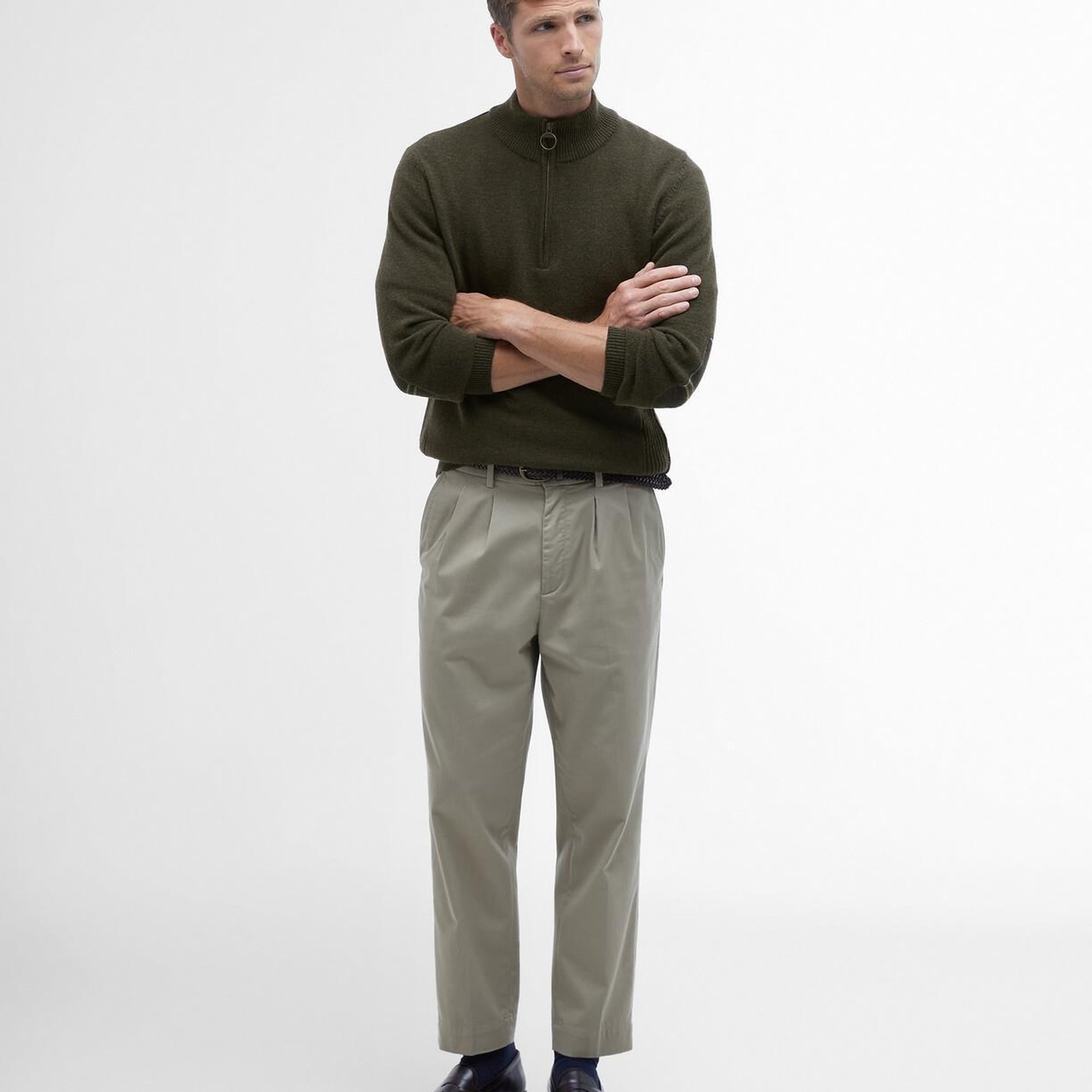 Barbour Holden Half Zip Knitted Kazak