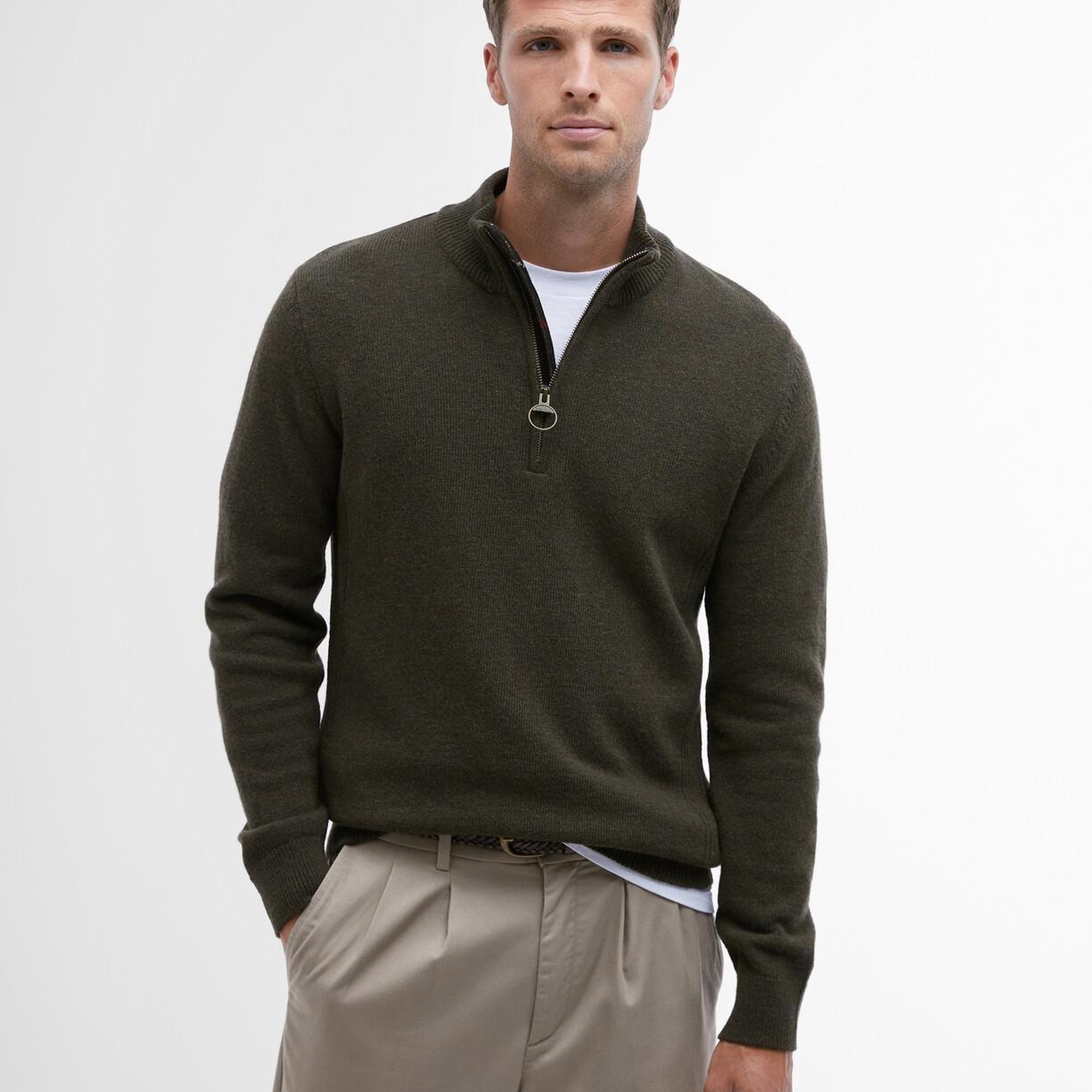 Barbour Holden Half Zip Knitted Kazak