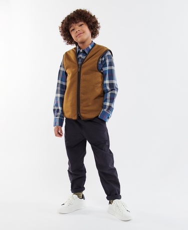  Barbour Çocuk Beaufort Yelek/Fermuarlı Astar