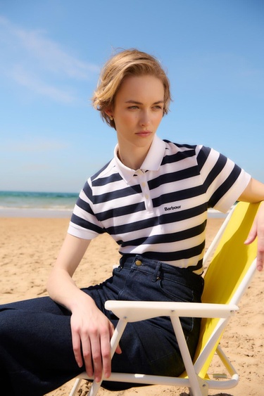  Barbour Ashbourne Çizgili Polo Yaka