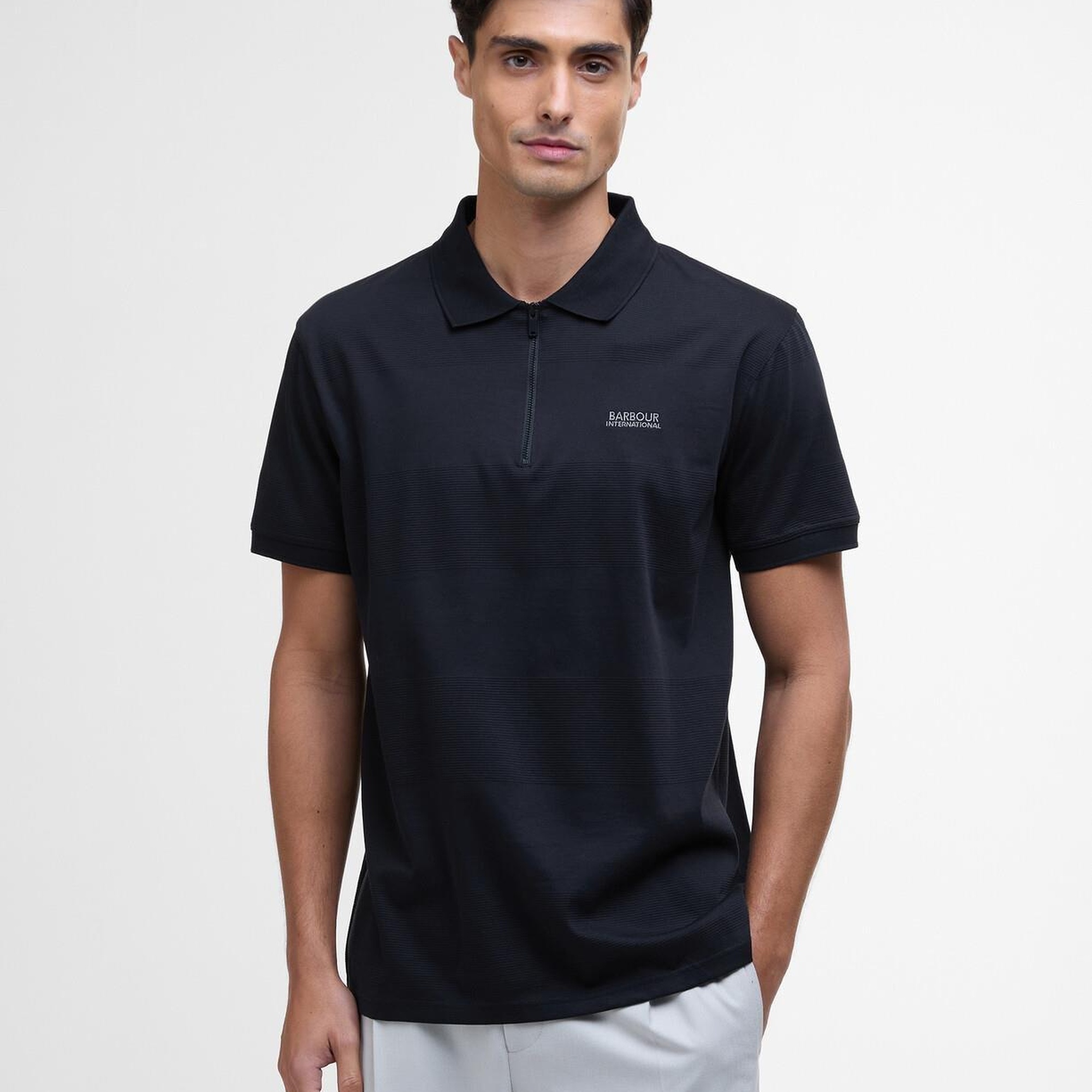 B.Intl Chapter Jacquard Texture Polo Yaka