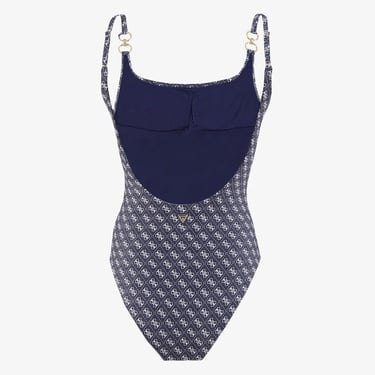  Guess One Piece Printed Recy Polyamide 180Gr Kadın Mavi Mayo