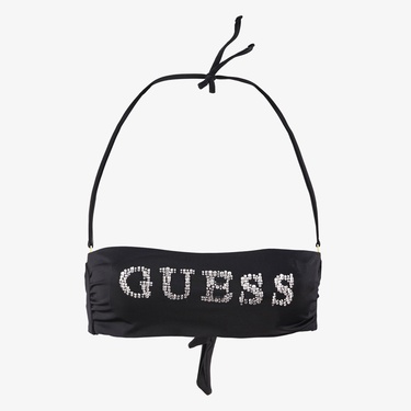  Guess Logo Kadın Siyah Bikini Üstü