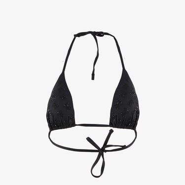  Guess 4G Rhinestone Triang  Kadın Siyah Bikini Üstü