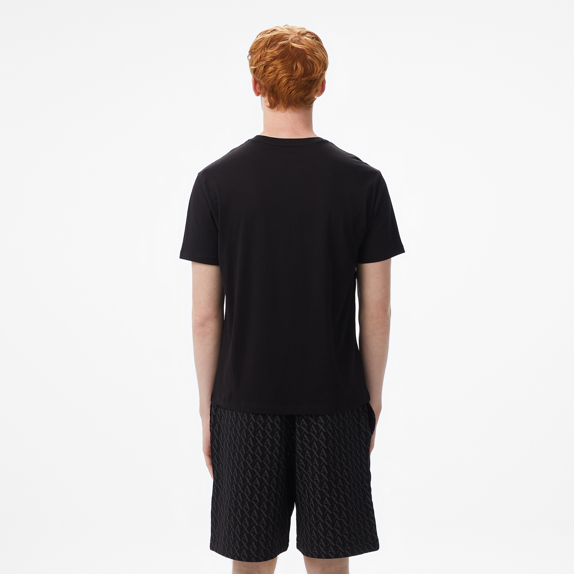 Armani Exchange Erkek Siyah Bisiklet Yaka T-Shirt