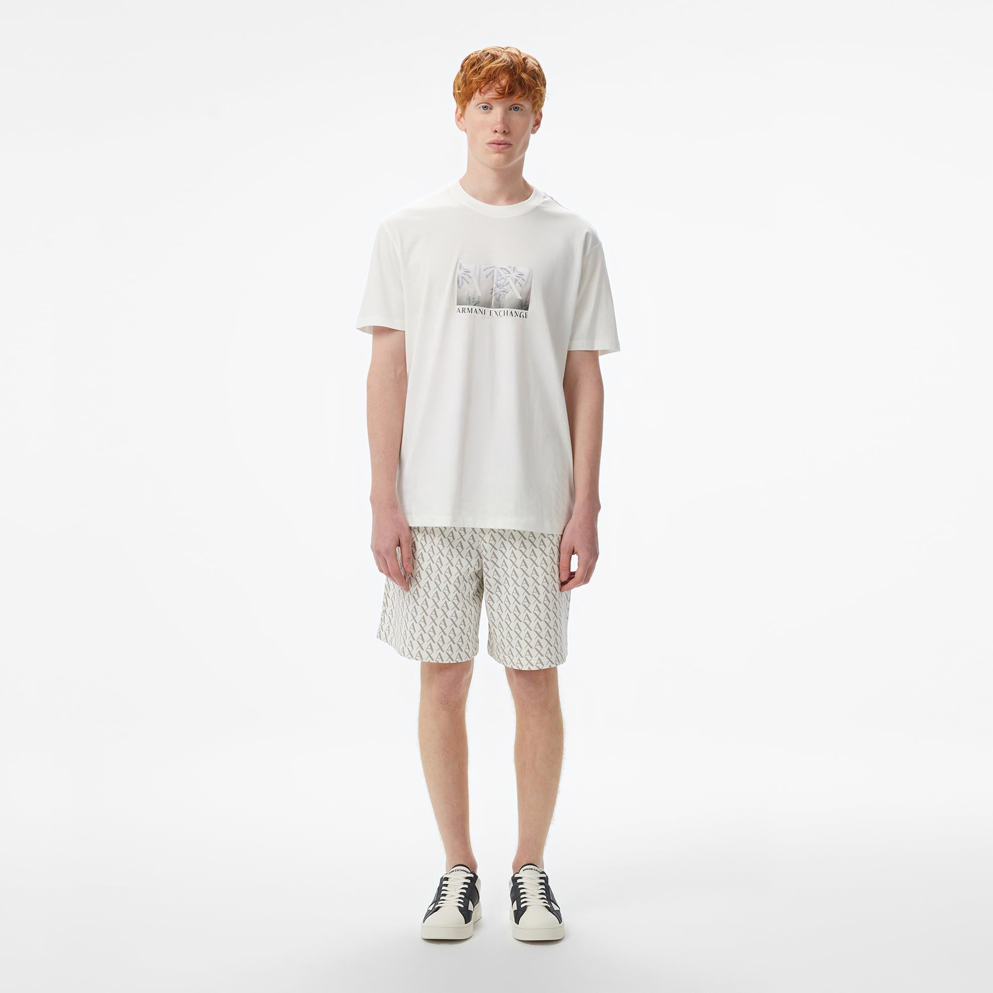  Armani Exchange Erkek Beyaz Bermuda Şort