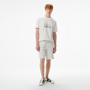  Armani Exchange Erkek Beyaz Bermuda Şort