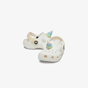  Crocs Classic I AM Rainbow Unicorn Bebek Beyaz Terlik