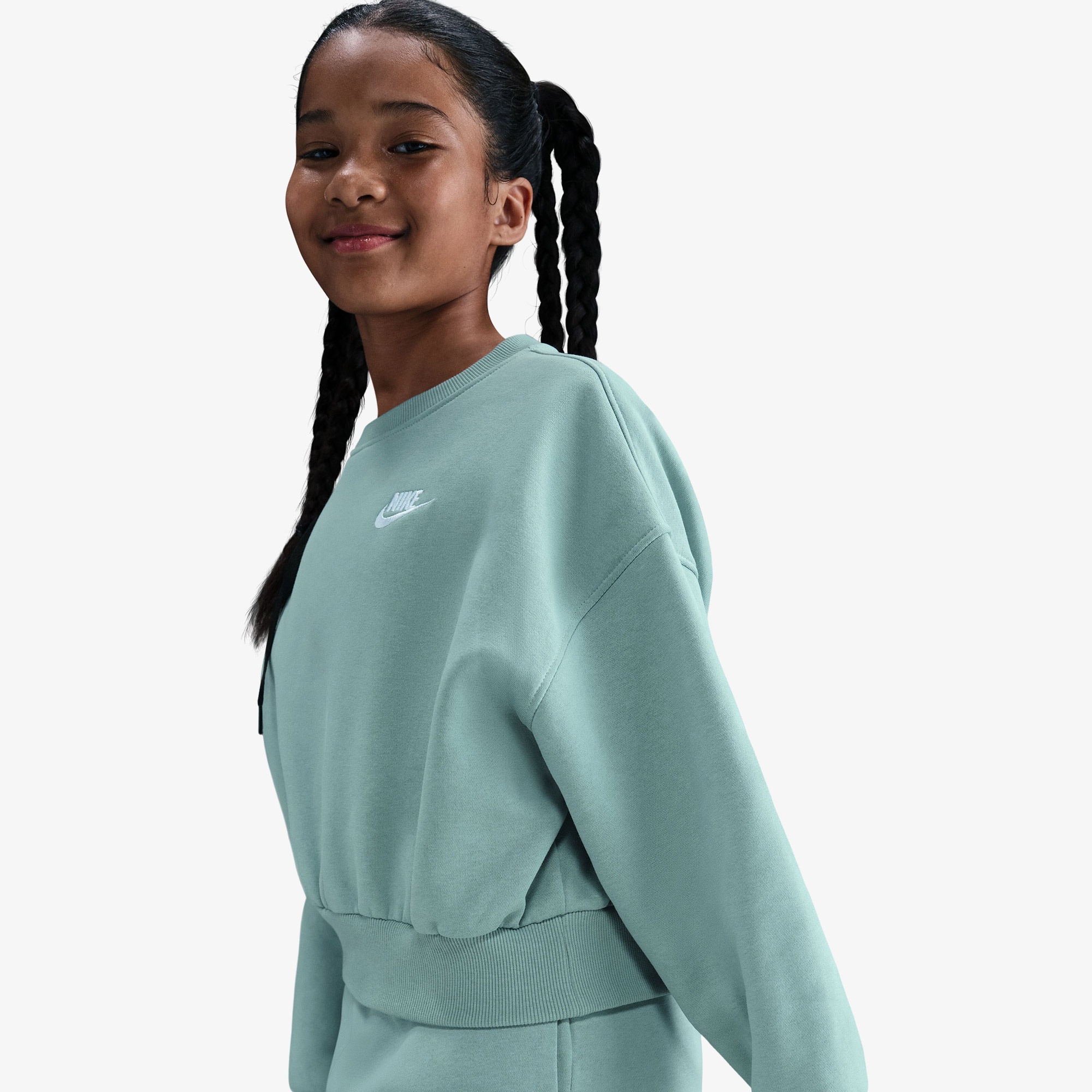 Nike Sportswear Club Fleece Çocuk Yeşil Sweatshirt