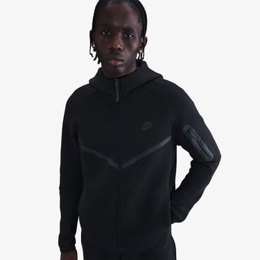  Nike Tech Fleece Erkek Siyah Kapüşonlu Hoodie