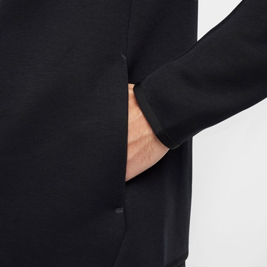  Nike Tech Fleece Erkek Siyah Kapüşonlu Hoodie