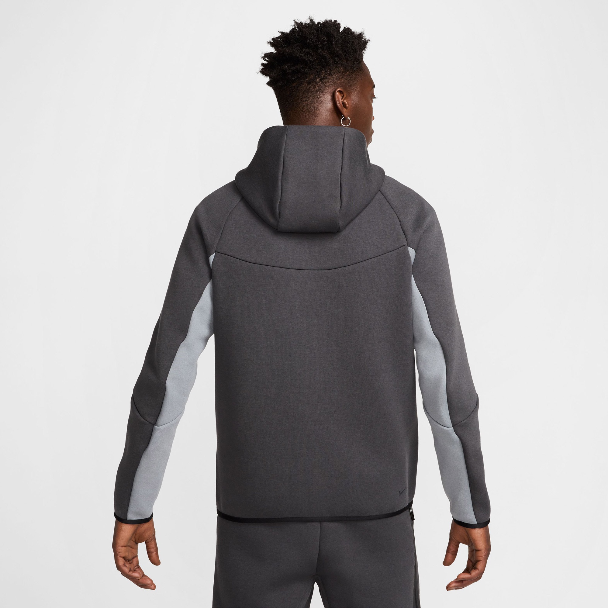 Nike Tech Fleece Erkek Gri Kapüşonlu Hoodie