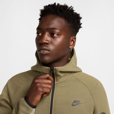  Nike Tech Fleece Erkek Haki Kapüşonlu Hoodie