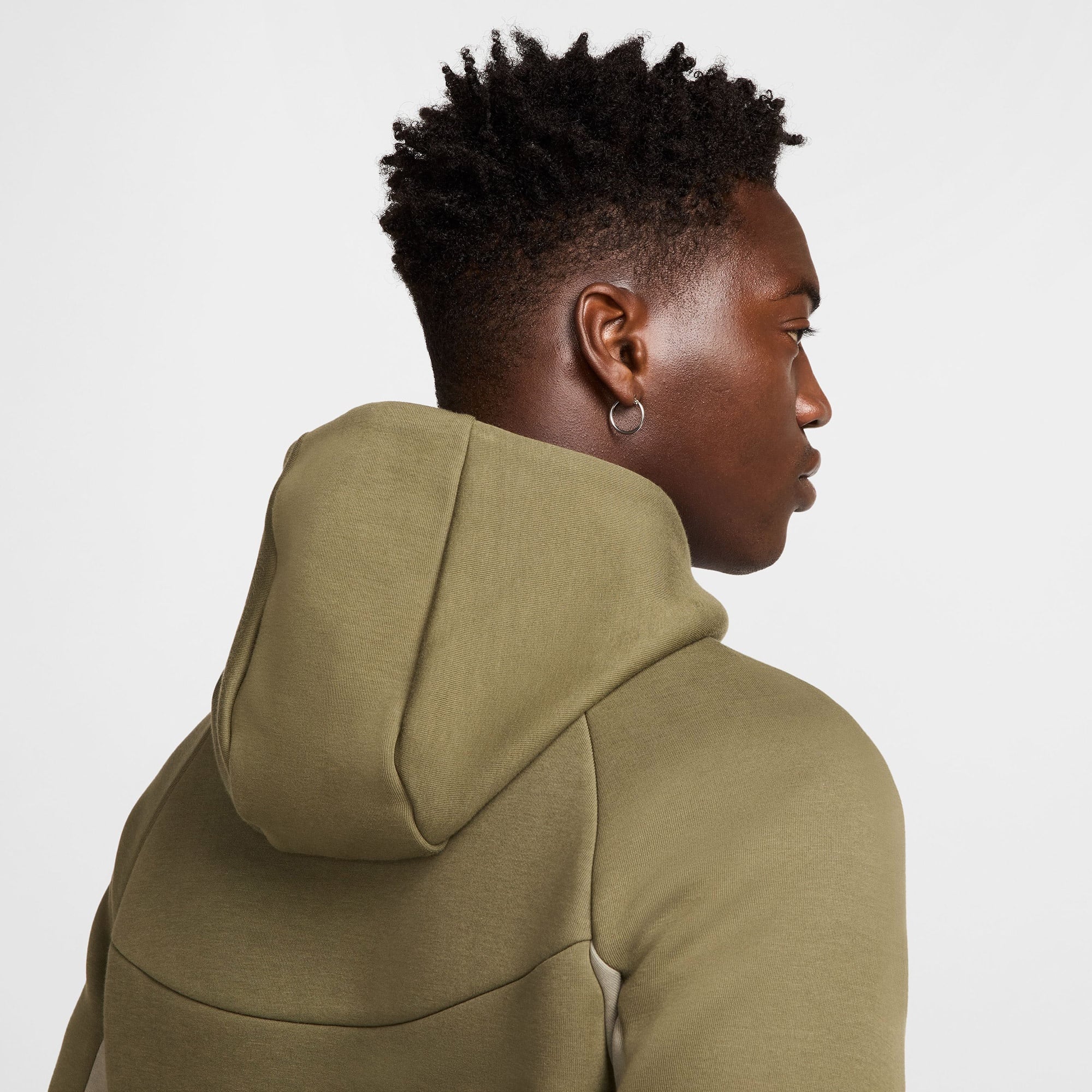 Nike Tech Fleece Erkek Haki Kapüşonlu Hoodie