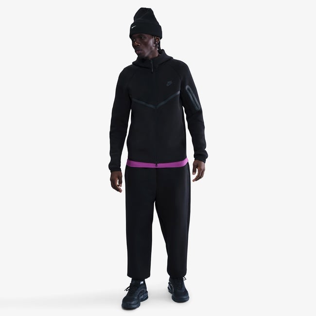  Nike Tech Fleece Erkek Siyah Kapüşonlu Hoodie