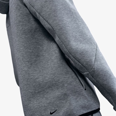  Nike Tech Fleece Erkek Gri Kapüşonlu Hoodie