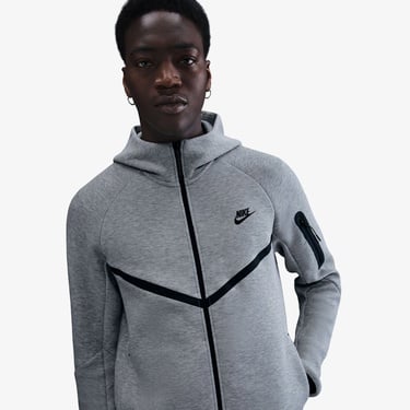  Nike Tech Fleece Erkek Gri Kapüşonlu Hoodie