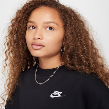  Nike Sportswear Club Fleece Çocuk Siyah Sweatshirt
