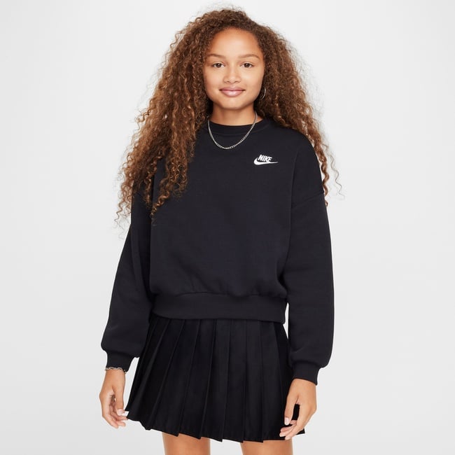  Nike Sportswear Club Fleece Çocuk Siyah Sweatshirt