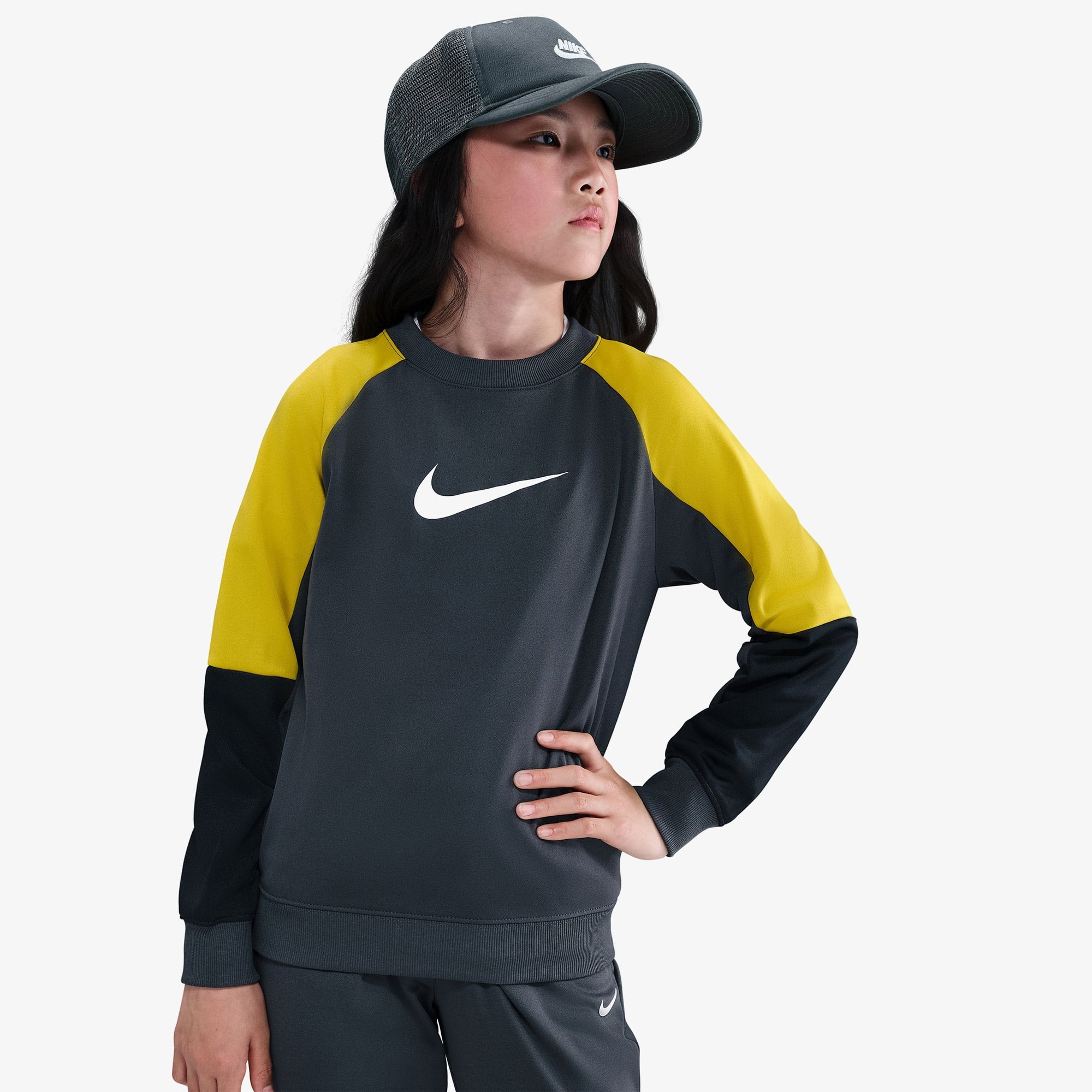 Nike Sportswear Dri-Fit Crew Çocuk Gri Eşofman Takımı