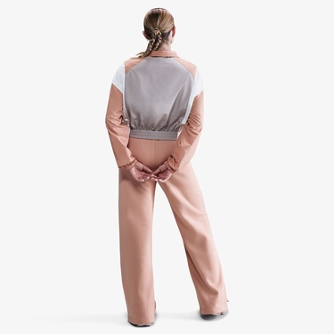  Nike Sportswear Classics Woven Remix Kadın Gri Sweatshirt