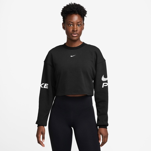  Nike Pro Dri-Fit Fleece Kadın Siyah Sweatshirt