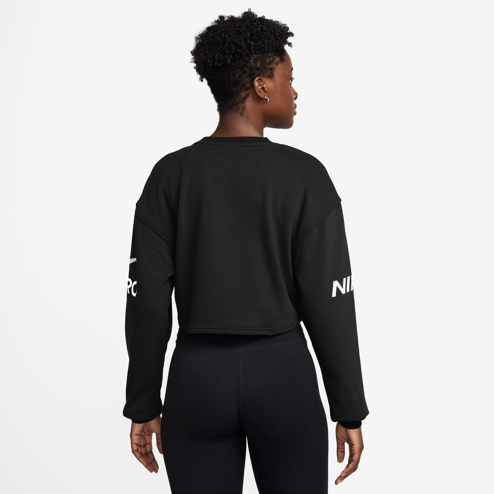 Nike Pro Dri-Fit Fleece Kadın Siyah Sweatshirt